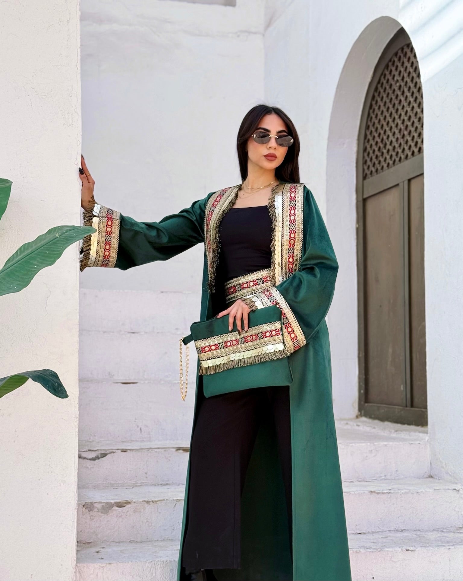 Olive green Luxury Fringe