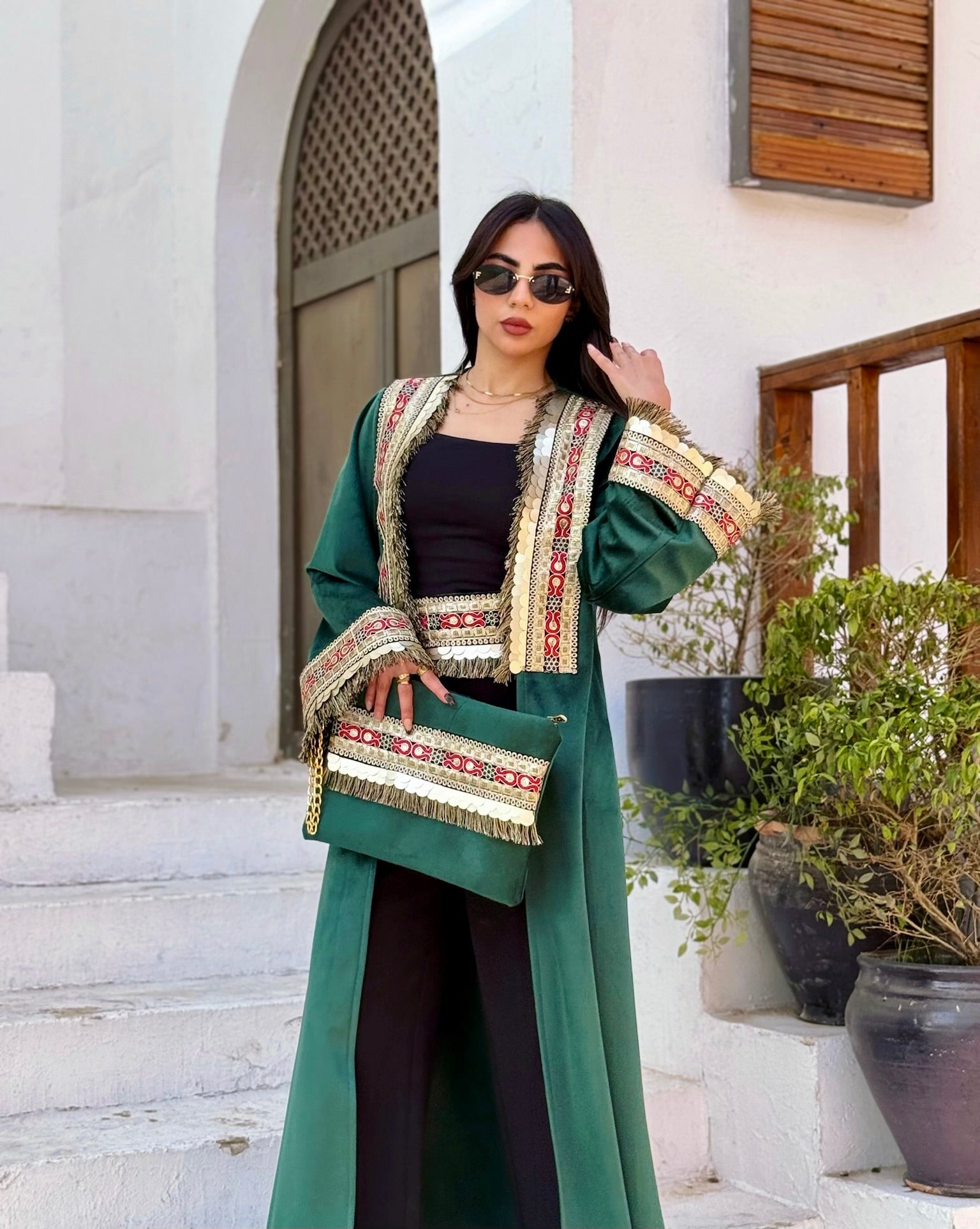 Olive green Luxury Fringe