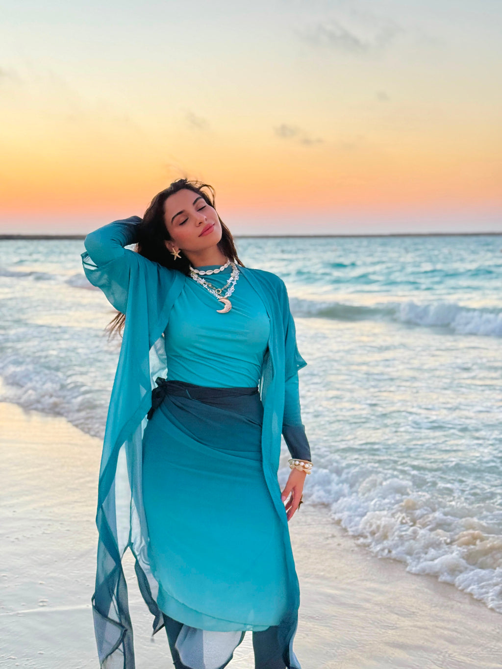5-Peices Azure Breeze Burkini