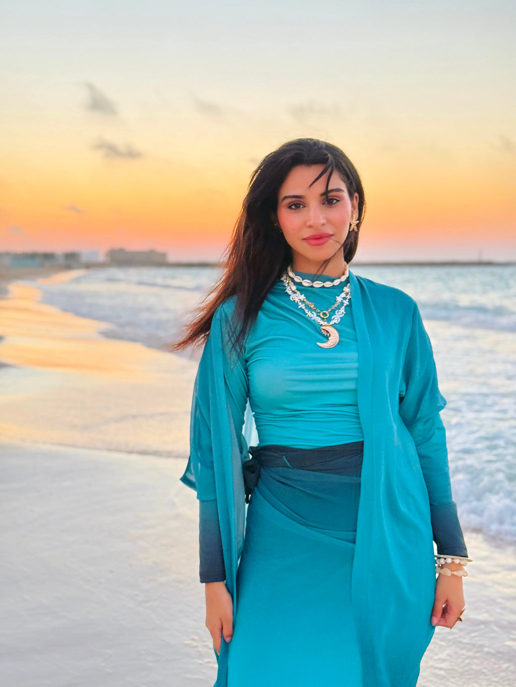 5-Peices Azure Breeze Burkini