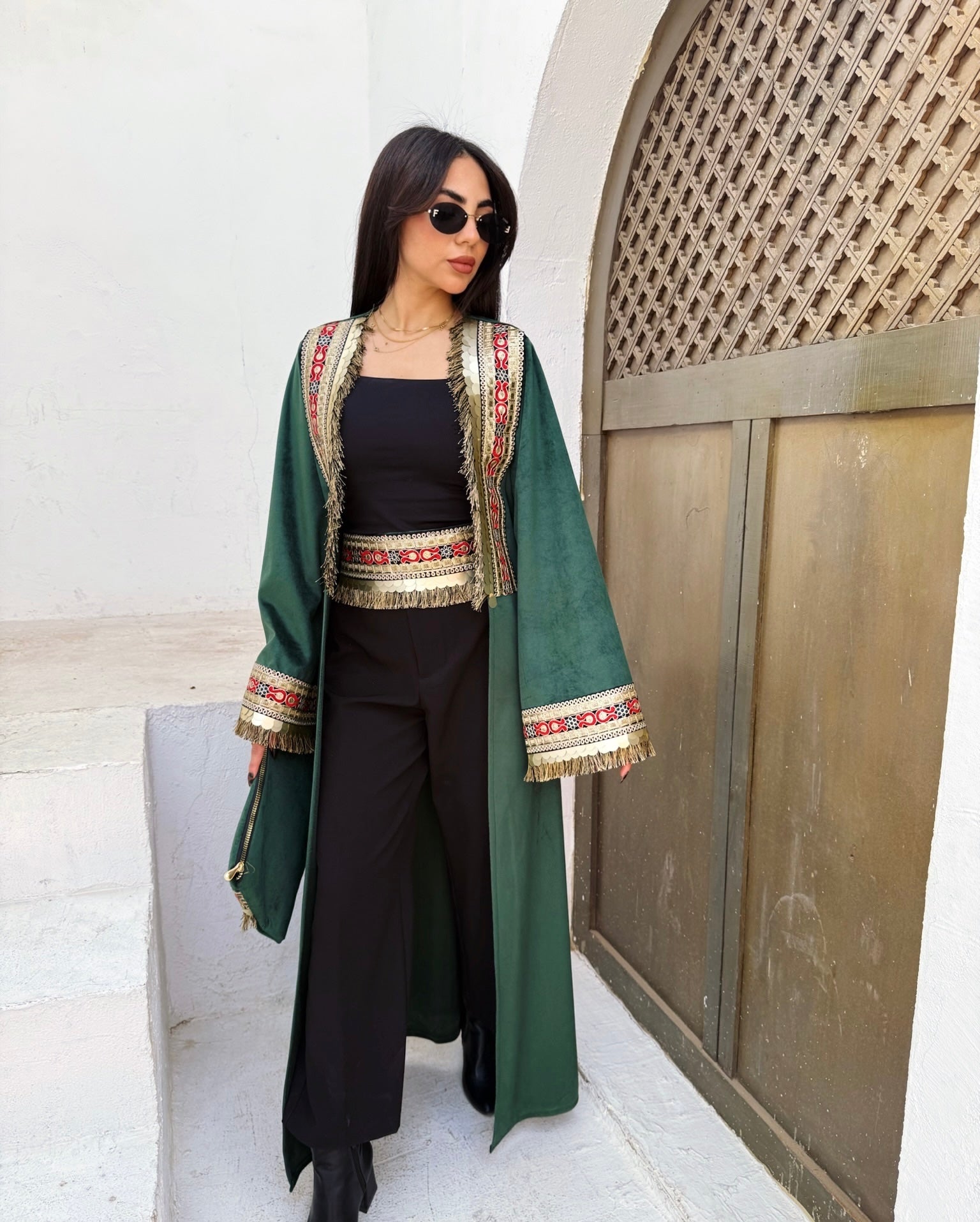 Olive green Luxury Fringe