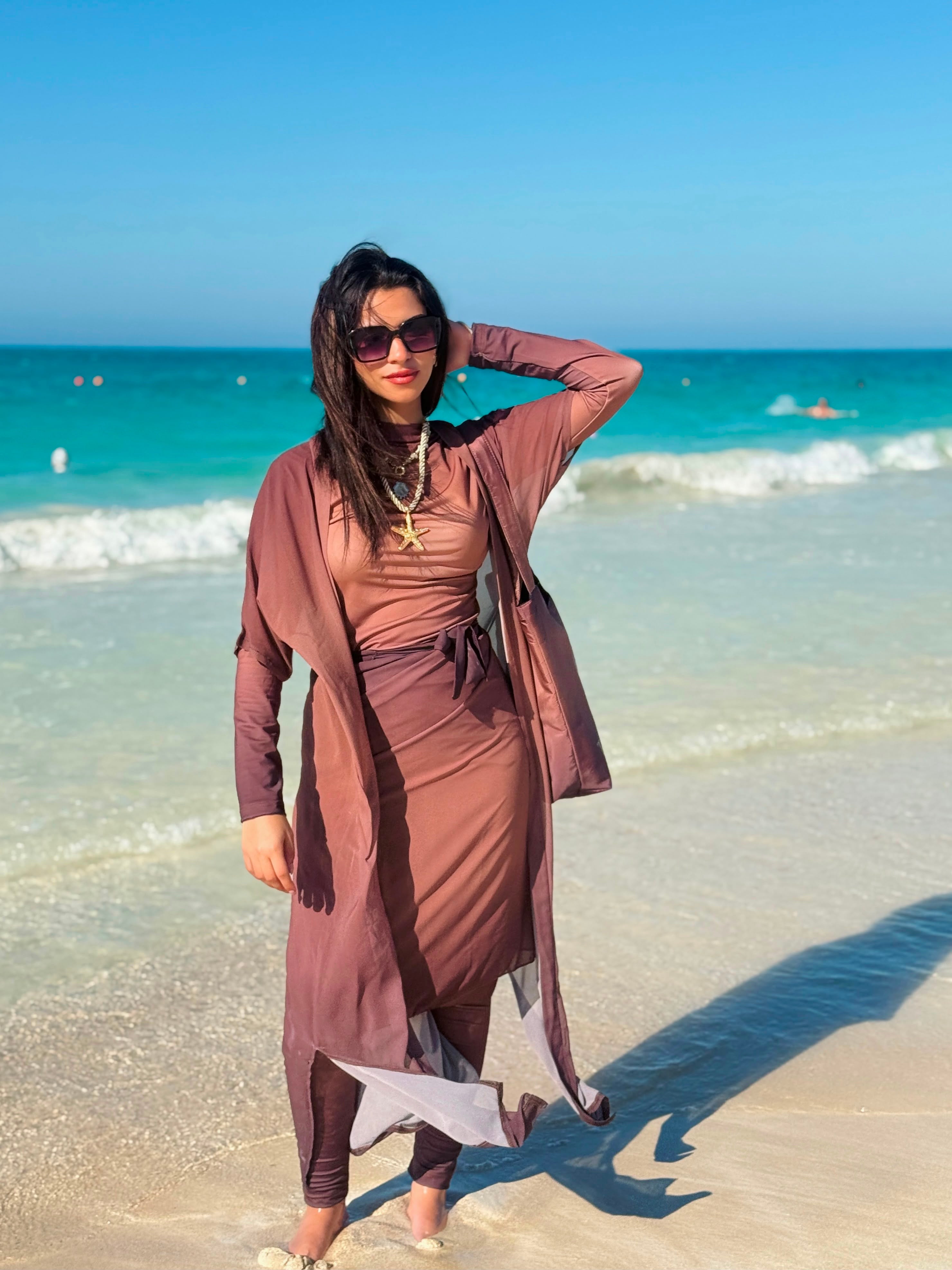 5-pieces-Mocha Tide Burkini