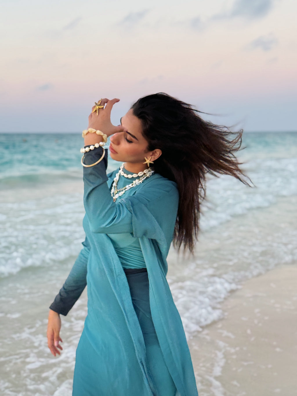 5-Peices Azure Breeze Burkini