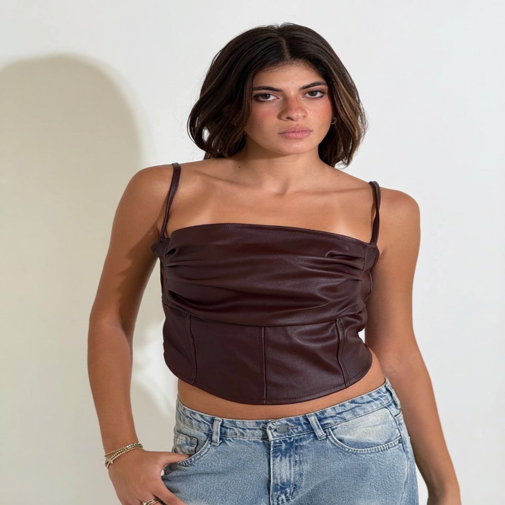 Leather top - Enhanced Image 1