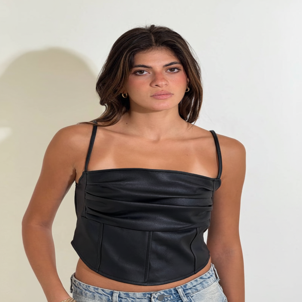 Leather top - Enhanced Image 3