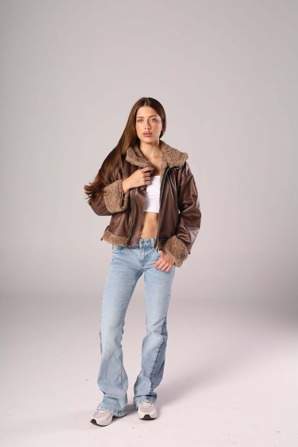 Suede Fur-Lined Jacket