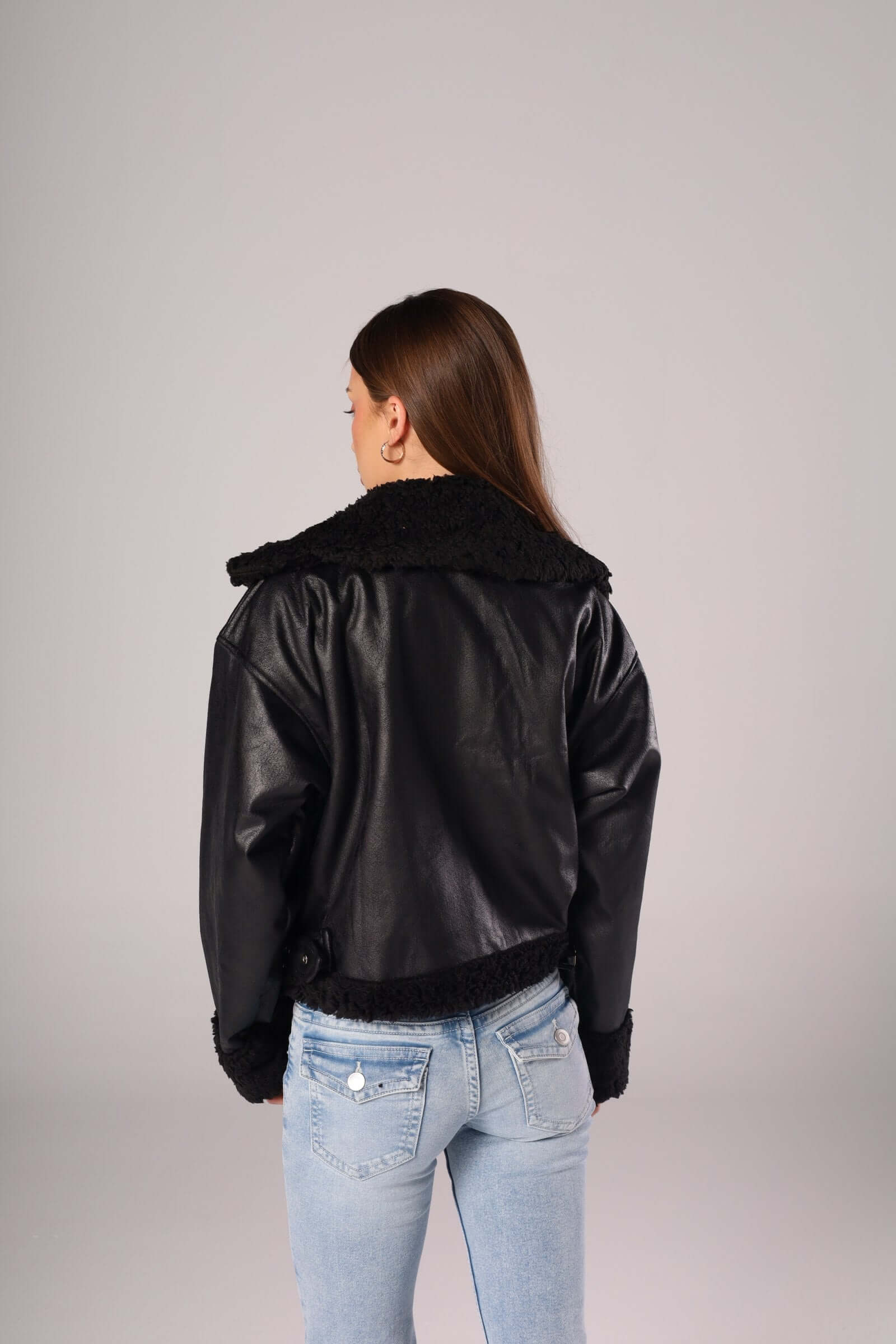 Suede Fur-Lined Jacket