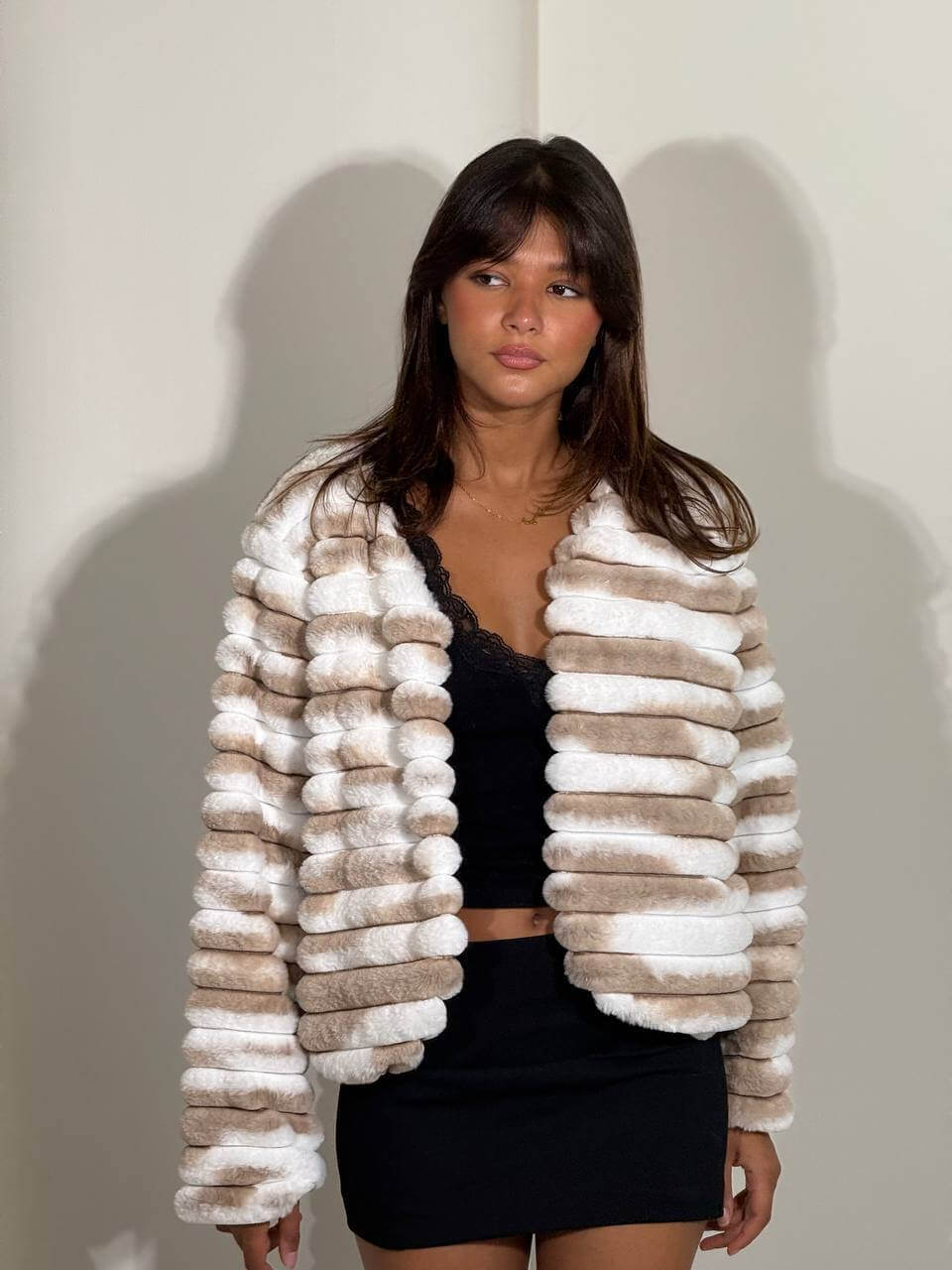 Ribbed Faux Fur