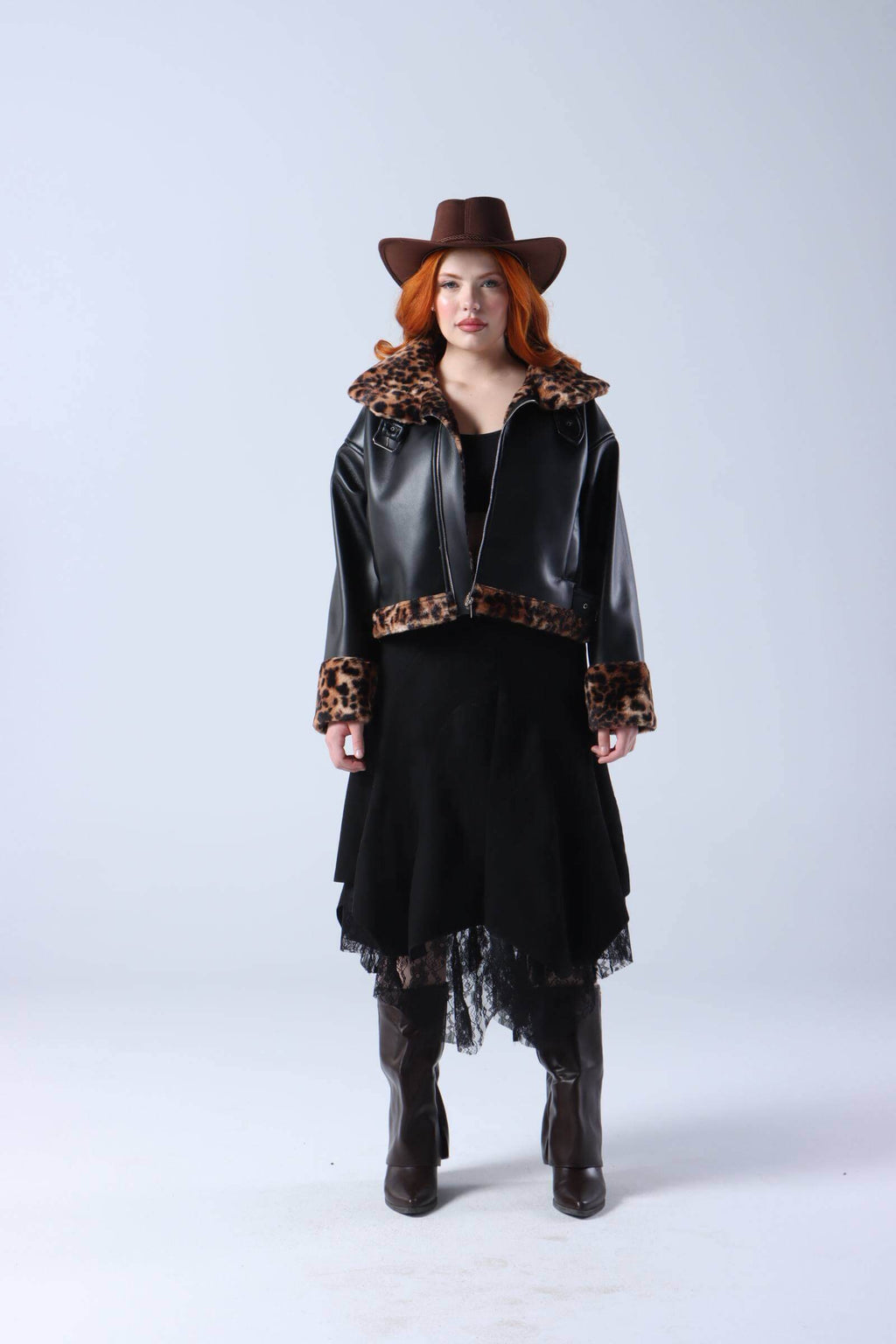 Tiger Leather X fur jacket