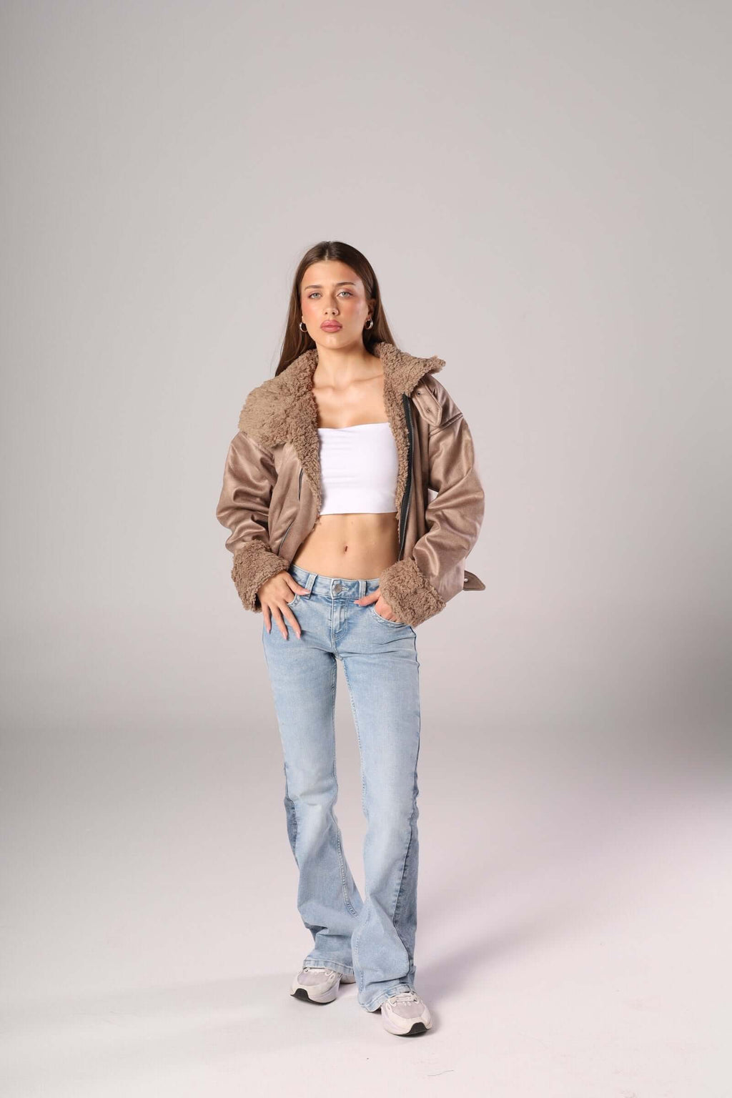 Suede Fur-Lined Jacket