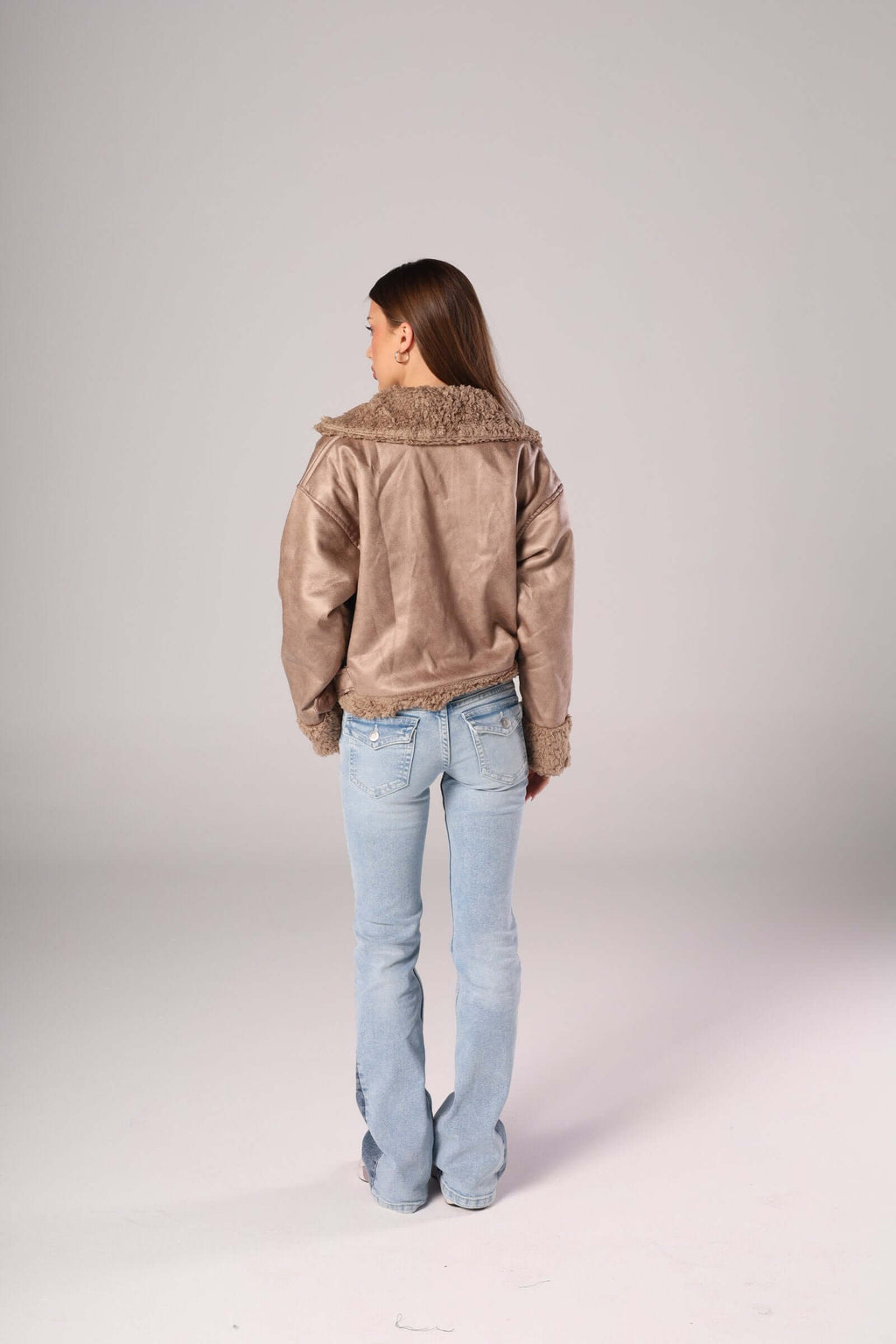 Suede Fur-Lined Jacket