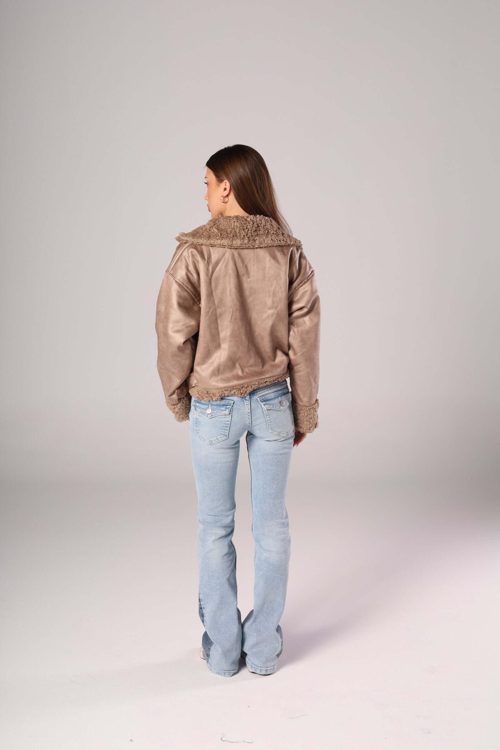 Suede Fur-Lined Jacket