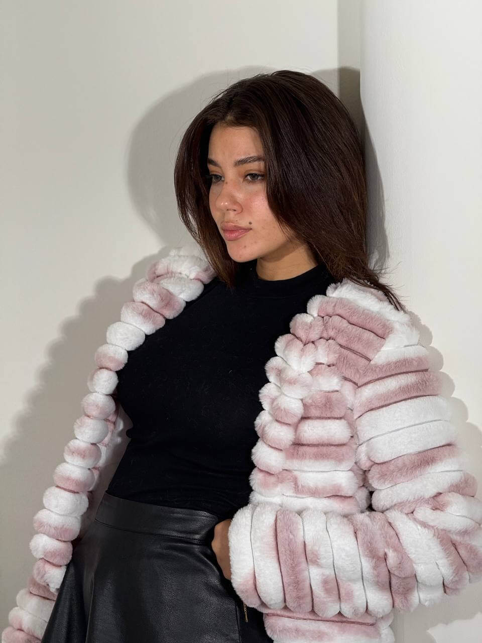 Ribbed Faux Fur
