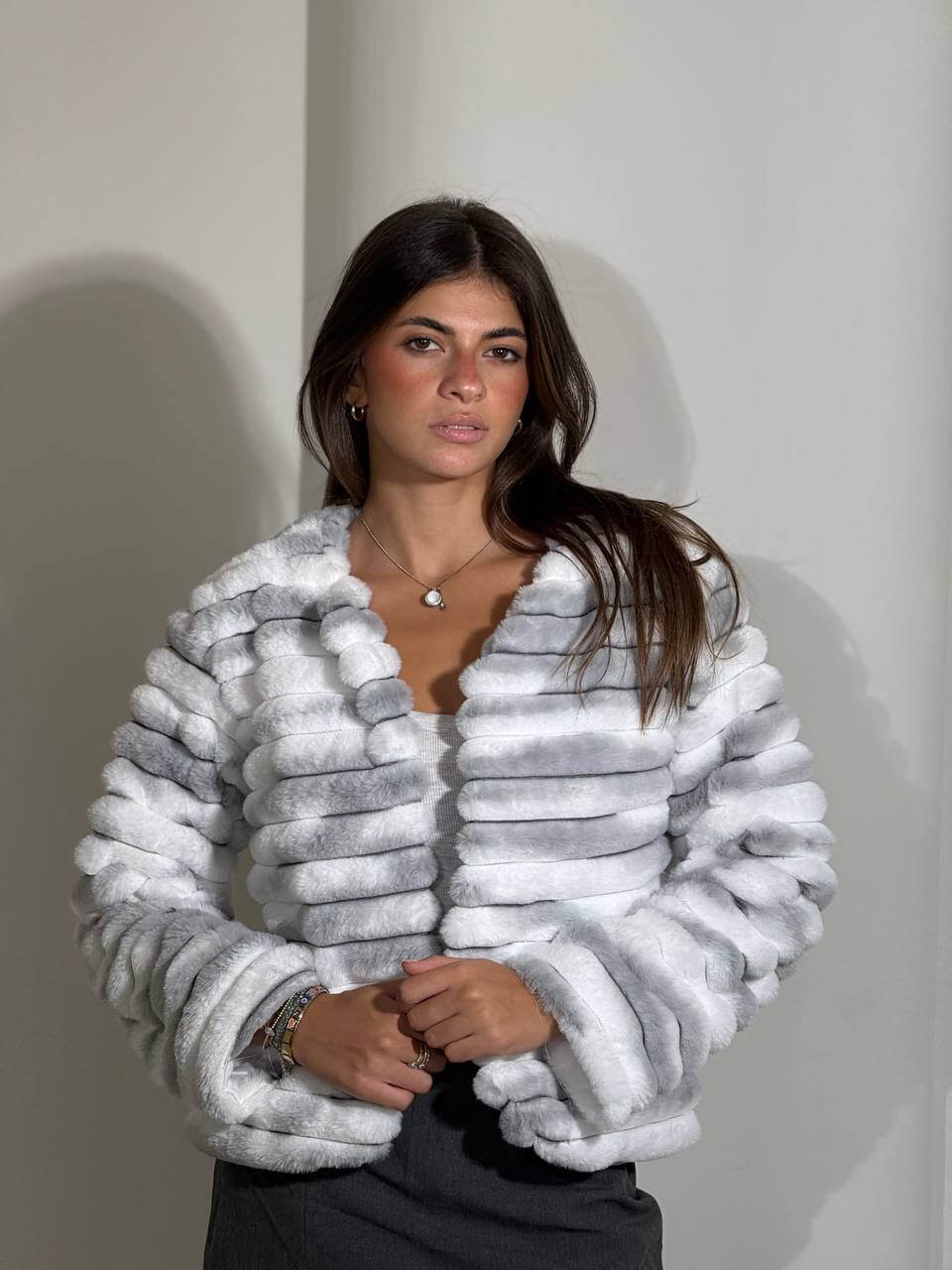 Ribbed Faux Fur