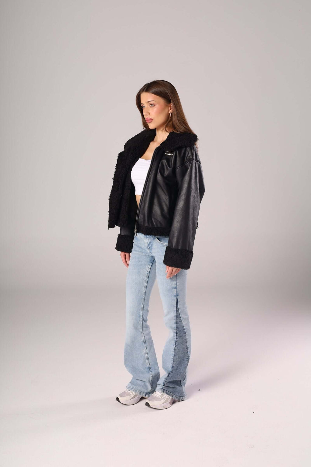 Suede Fur-Lined Jacket