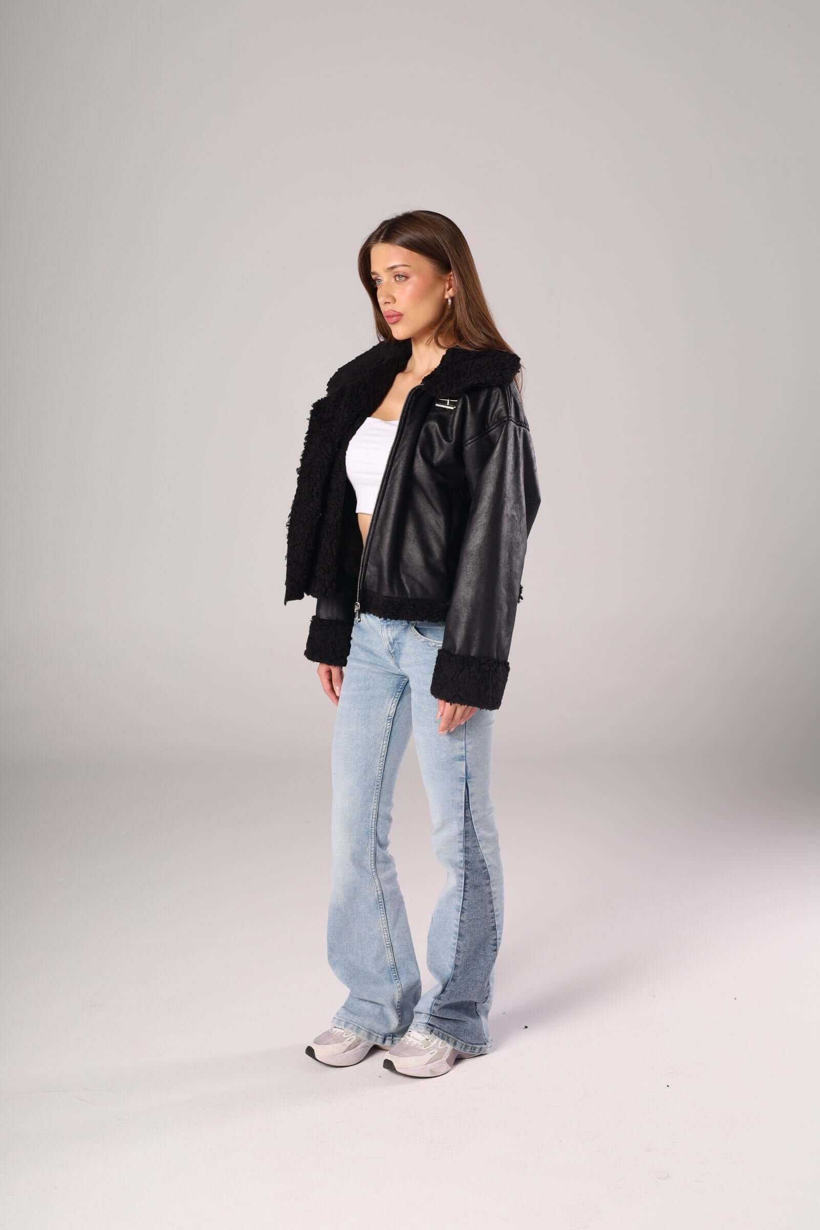 Suede Fur-Lined Jacket