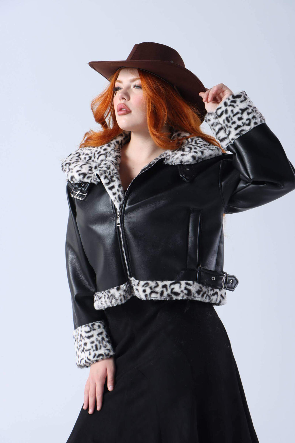 Tiger Leather X fur jacket