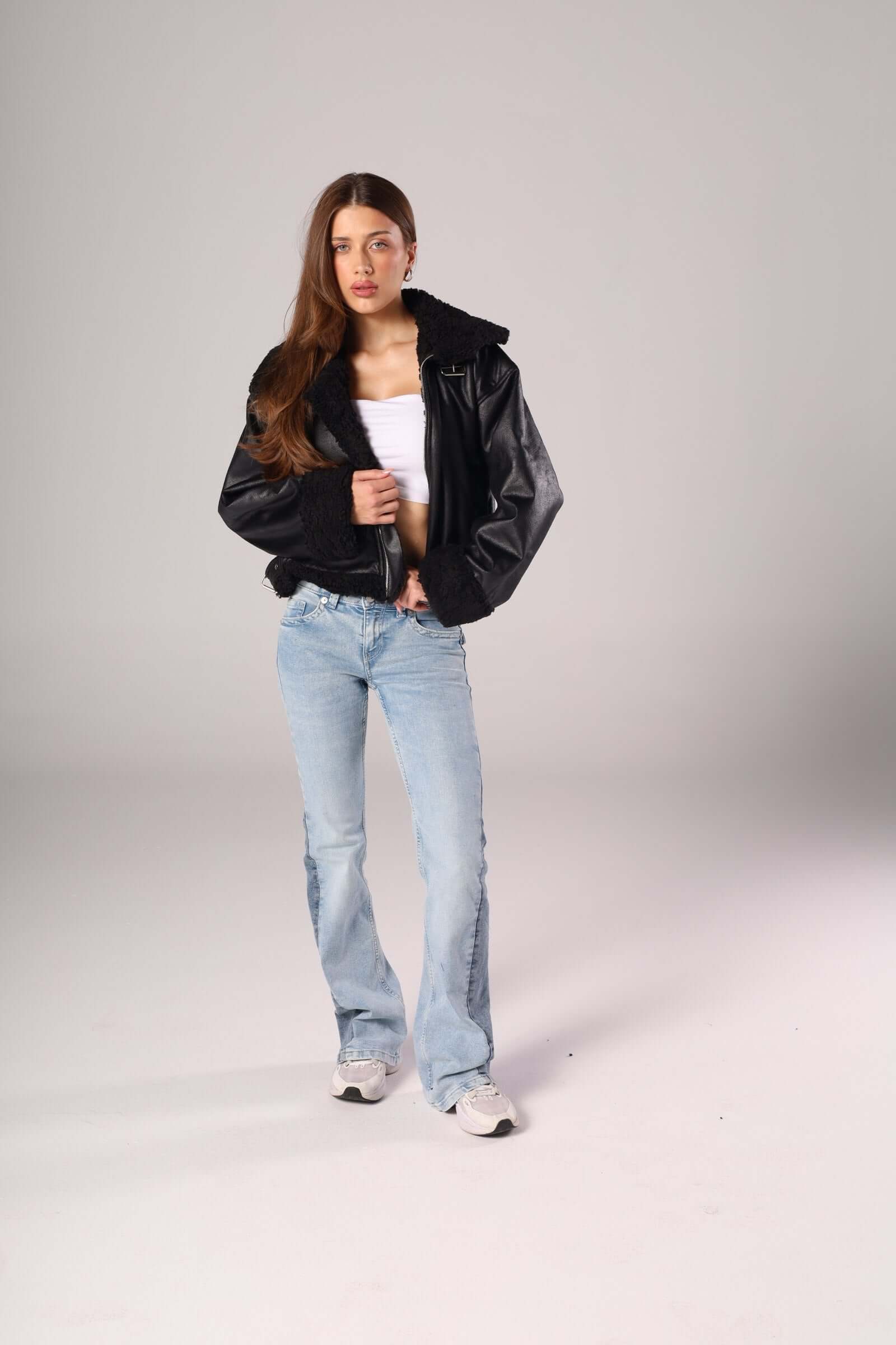 Suede Fur-Lined Jacket