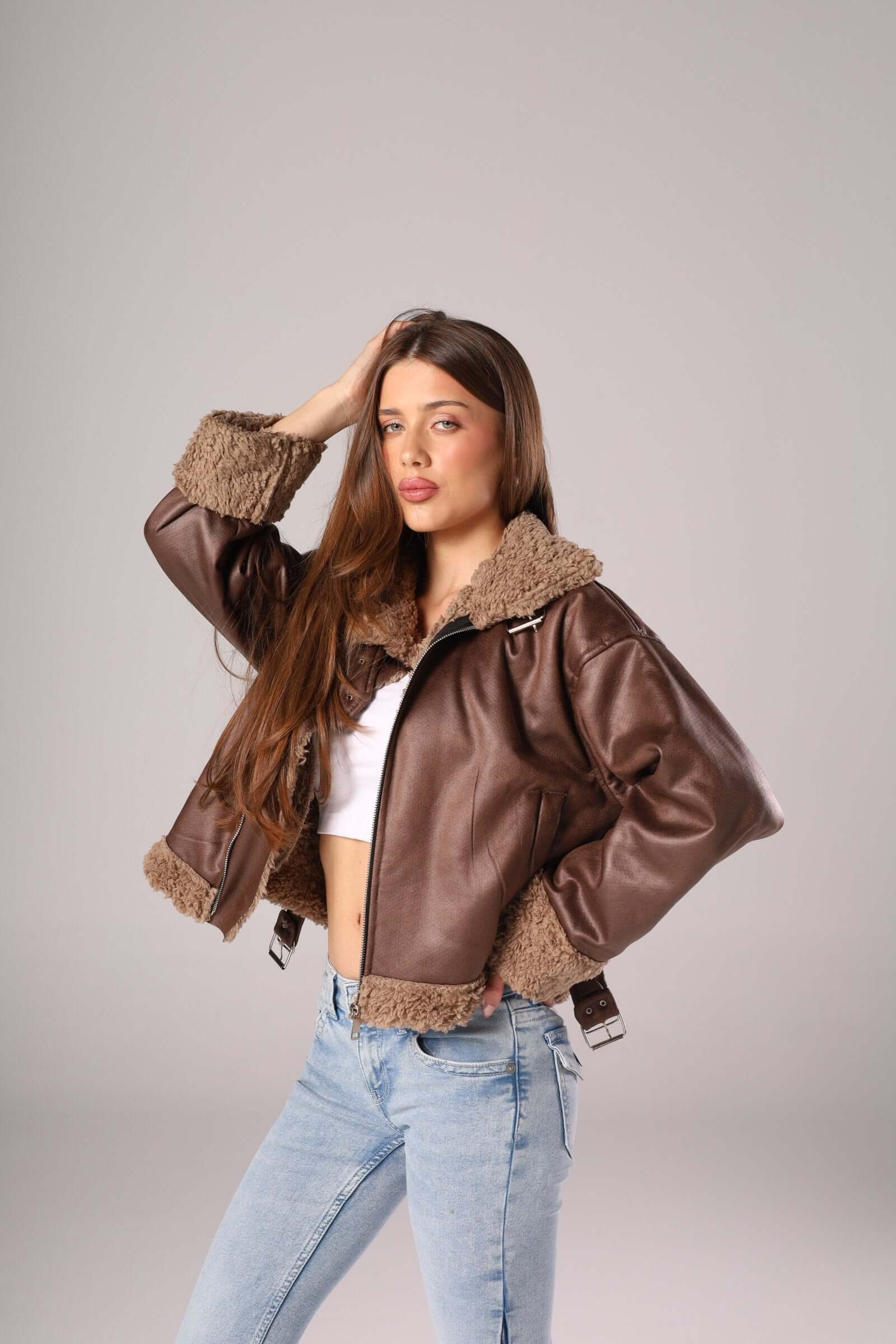 Suede Fur-Lined Jacket