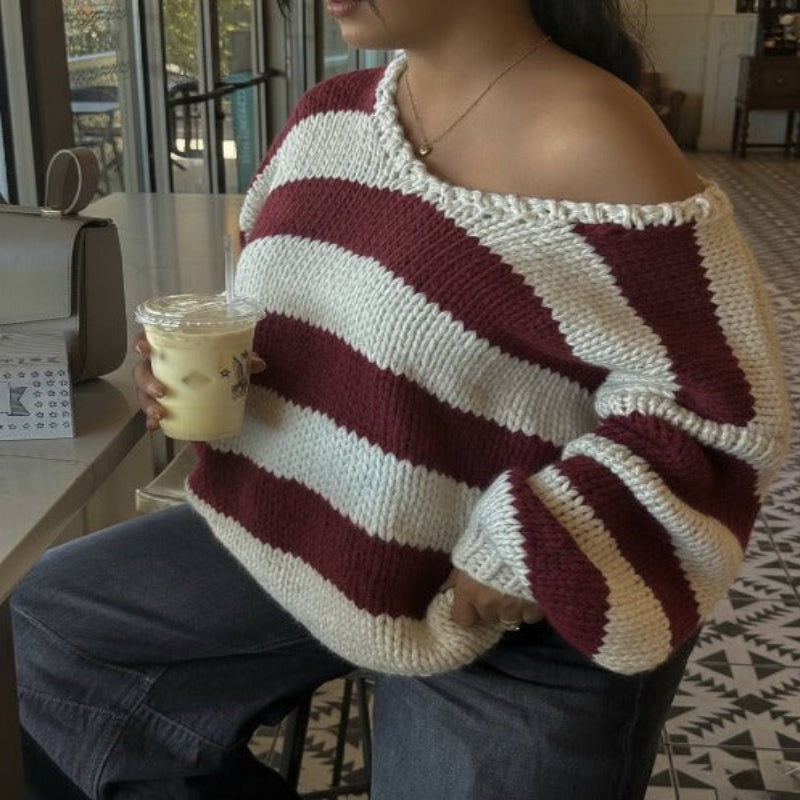 Off-shoulder pullover