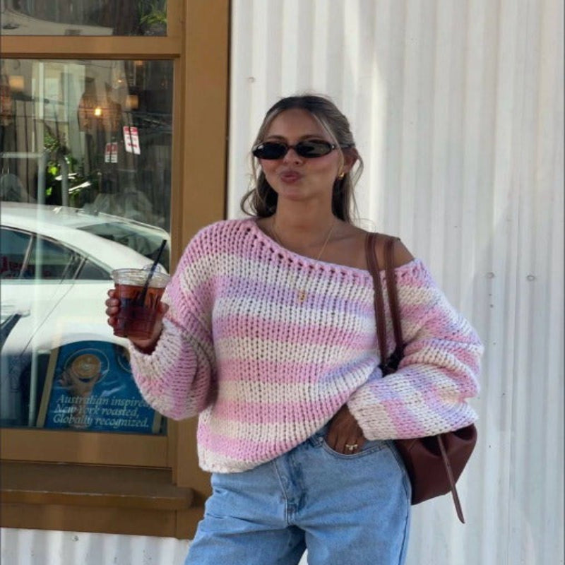 Off-shoulder pullover