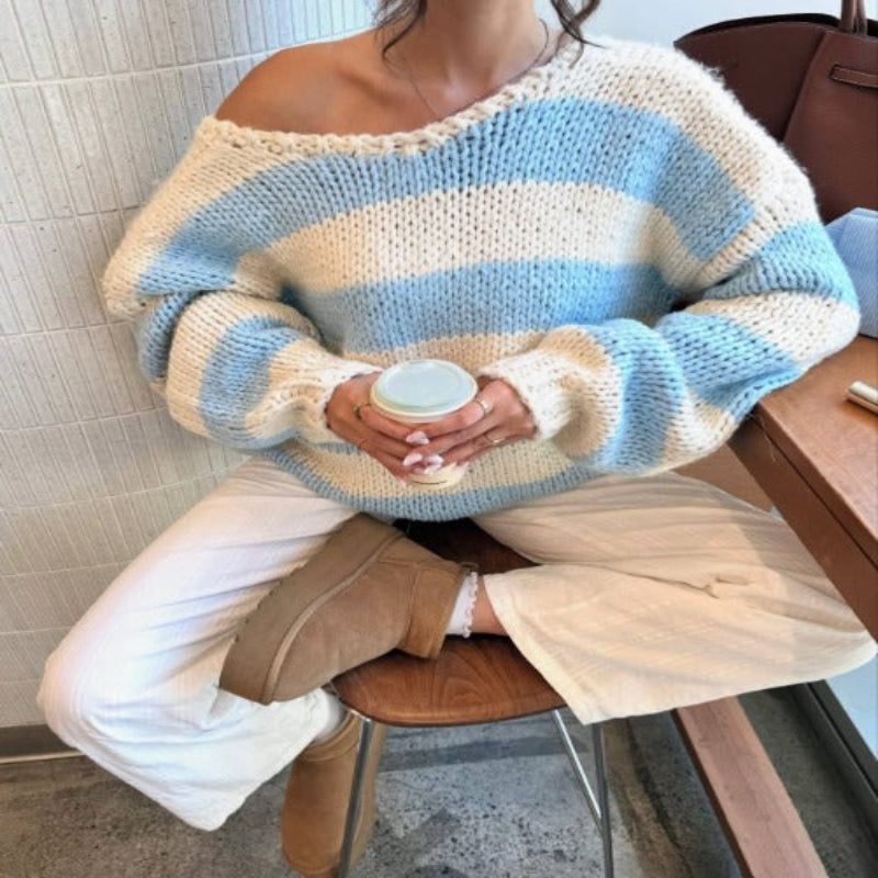 Off-shoulder pullover