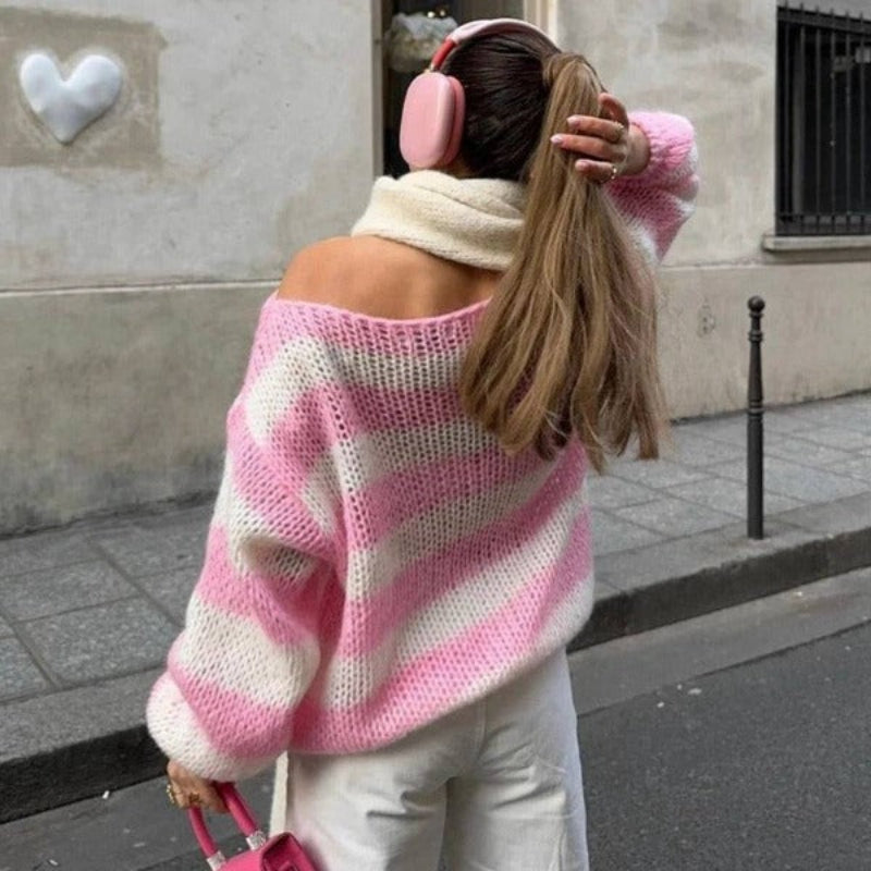 Off-shoulder pullover