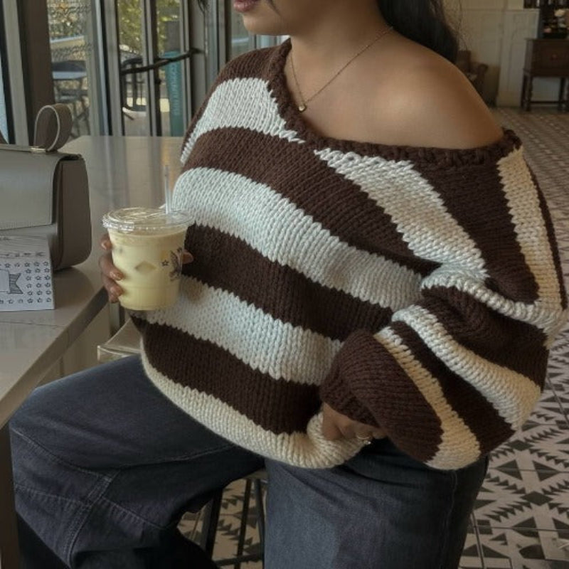 Off-shoulder pullover
