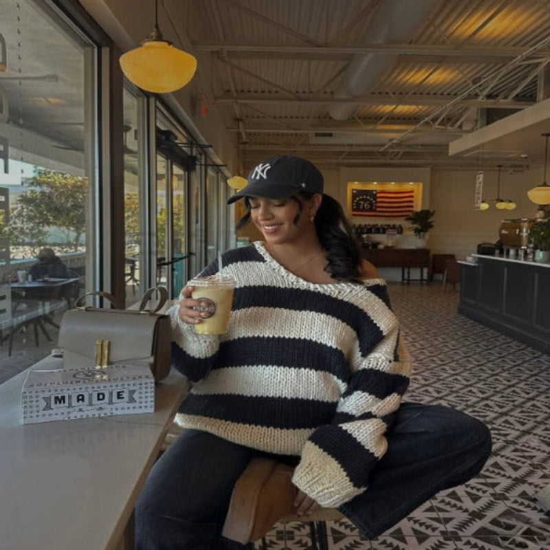 Off-shoulder pullover