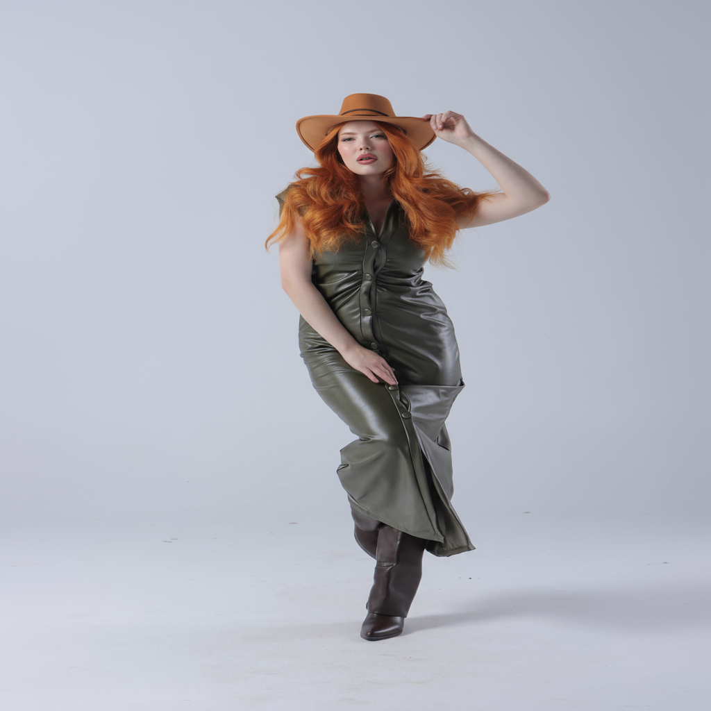 Urban leather dress - Enhanced Image 6